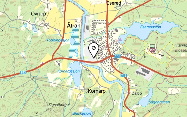 Karta som visar Ätrans Restaurang på Timmervägen 1, 311 51 Ätran