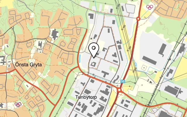 Karta som visar Tunbykrogen - Restaurang västerås på Transformatorgatan 2, 721 37 Västerås