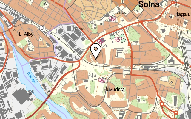 Karta som visar Materiet Catering på Framnäsbacken 3, 171 66 Stockholm
