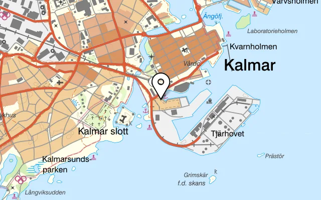 Karta som visar zegel Kalmar på Landgången 4, 392 31 Kalmar