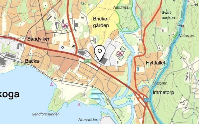 Karta som visar Restaurang Pärltuppen på Källmossvägen 5, 691 52 Karlskoga