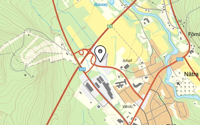 Karta som visar Nätra Motell & Restaurang på 