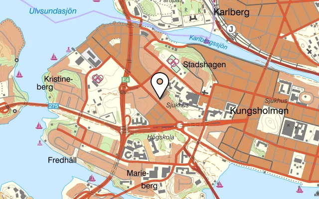 Karta som visar Mormors pastabageri på 