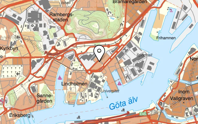 Karta som visar Encounter Asian Cuisine på Karlavagnstorget 16, 417 53 Göteborg, Sweden