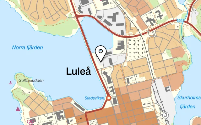 Karta som visar Max Burgers på 