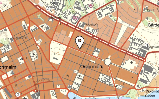 Karta som visar Kungarummet på Karlavägen 61, 114 49 Stockholm, Sweden