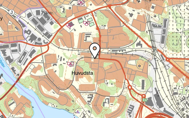 Karta som visar FM City Burger på Storgatan 25, 171 63 Solna, 171 63 Stockholm, Sweden