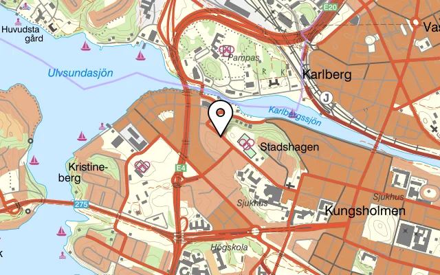 Karta som visar Bistro 151 på 