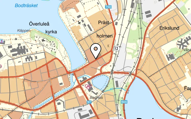 Karta som visar Apollon Restaurang på 