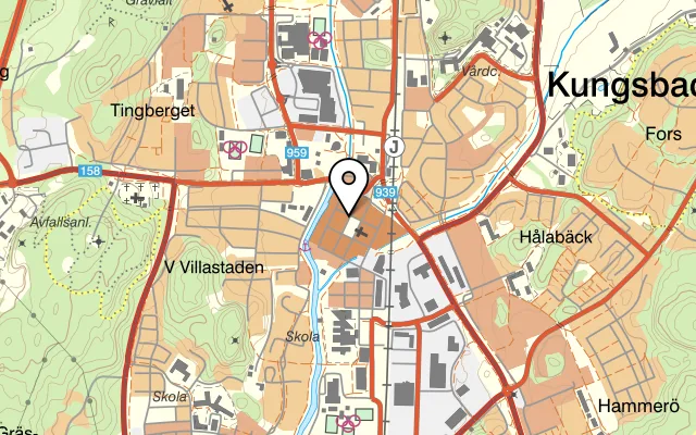 Karta som visar Tao Kitchen på 