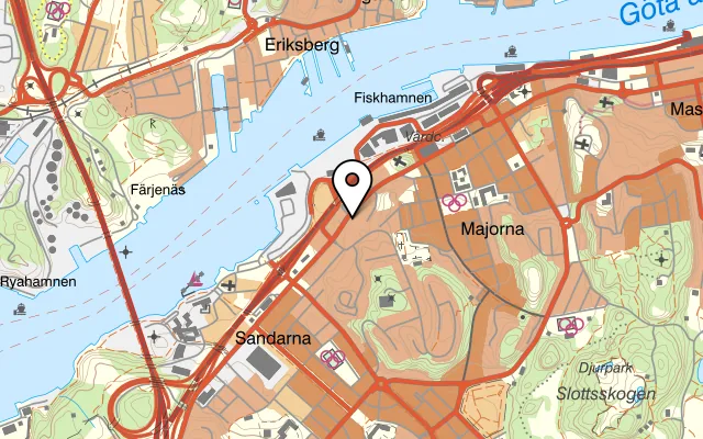 Karta som visar Chapmans Lycka på Karl Johansgatan 86, 414 55 Göteborg, Sweden