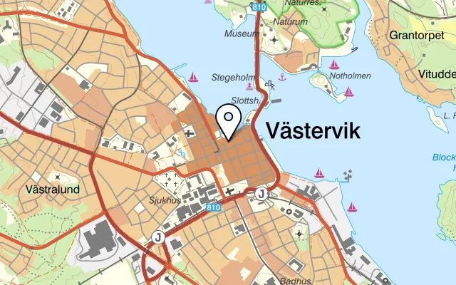 Karta som visar Mocca deli Västervik på Fiskaregatan 1, 593 30 Västervik, Sweden