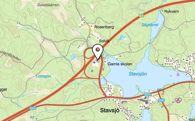 Karta som visar CircleK på 