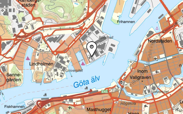 Karta som visar Ophelia på Theres Svenssons g 15, 417 55 Göteborg, Sweden