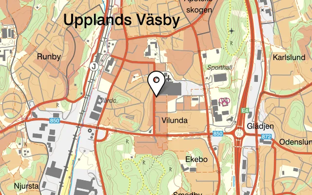 Karta som visar S&B Vietnamesiskt Kök Upplands Väsby på 