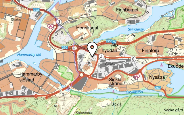Karta som visar Angelini Nacka på Värmdövägen 84, 131 54 Nacka, Sweden