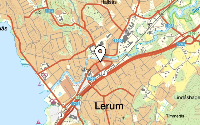 Karta som visar Lisas Bistro på Bagges Torg 5, 443 30 Lerum, Sweden