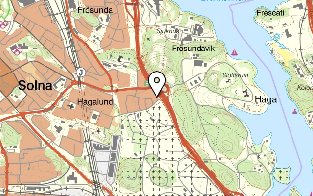 Karta som visar Giò på Råsundavägen 1, 169 67 Solna, Sweden