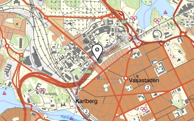Karta som visar Urban Deli Hagastaden på Hagaesplanaden 4, 113 68 Stockholm, Sweden