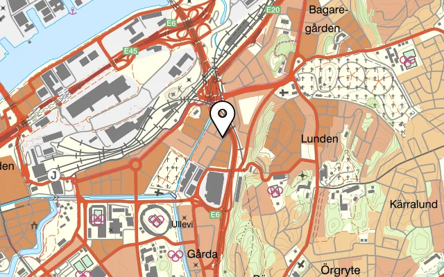 Karta som visar Gårda Foodmarket på Vestagatan 6, 416 64 Göteborg, Sweden