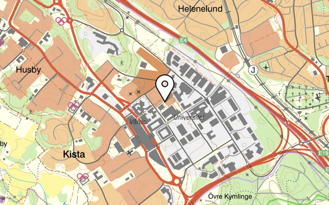 Karta som visar Kabul Restaurang på Isafjordsgatan 30C, 164 40 Kista, Sweden