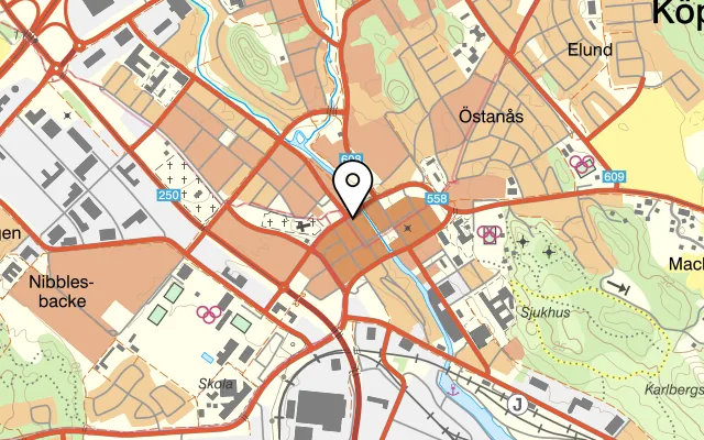 Karta som visar YamYam Asian Express på Östra Långgatan 1, 731 32 Köping, Sweden
