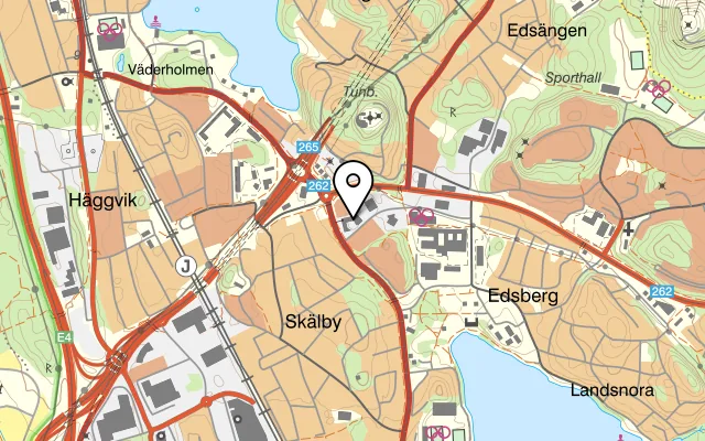 Karta som visar Sollentuna Mat på Djupdalsvägen 7, 192 51 Sollentuna, Sweden