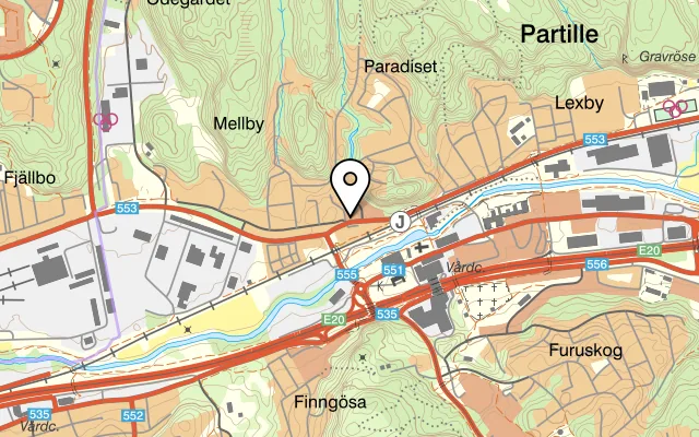 Karta som visar Lahori Masala Takeaway (Partille) på Besebäcksstigen 3, 433 31 Partille, Sweden