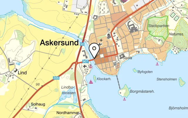 Karta som visar Restaurang Sundsgården - Restaurang Askersund på 