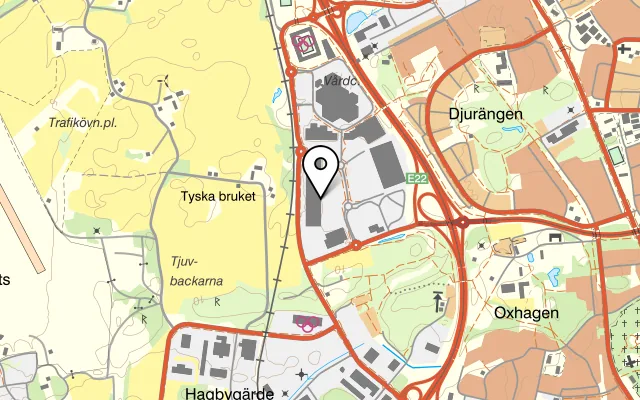 Karta som visar Kalmar Thai take away på Bilbyggarvägen 3, 393 56 Kalmar, Sweden