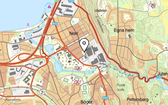 Karta som visar Alinas Gott & Grillat på 