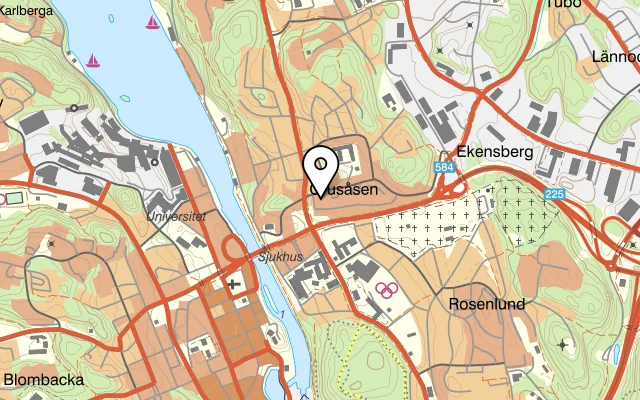 Karta som visar Dripp`n Burgers på Östergatan 12, 152 43 Södertälje, Sweden