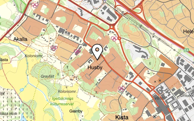 Karta som visar Soltan Kolgrill på Edvard Griegsgången 18A, 164 32 Kista, Sweden