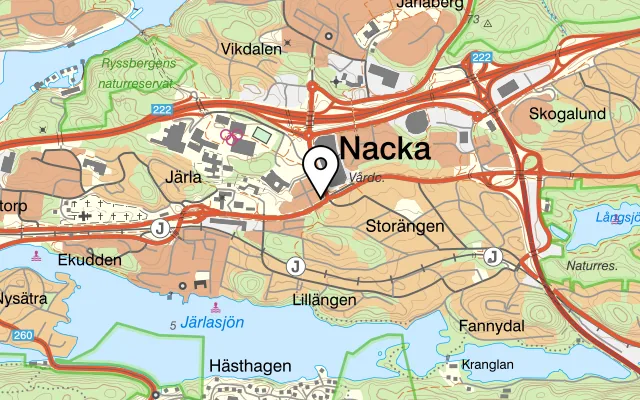 Karta som visar Texas Longhorn på Värmdövägen 175, 131 57 Nacka, Sweden