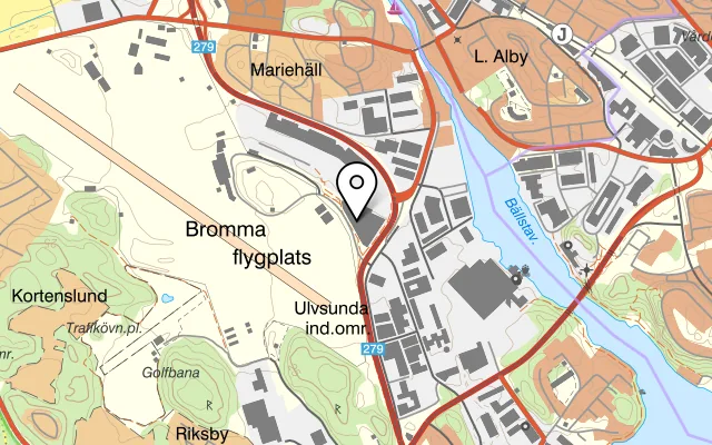 Karta som visar Restaurant H5 på Köpsvängen 20, 168 67 Bromma, Sweden