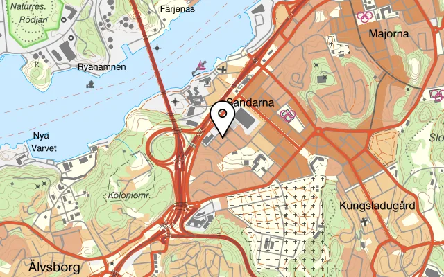 Karta som visar Bamba Fixfabriken på Bruksgatan 17, 414 50 Göteborg, Sweden