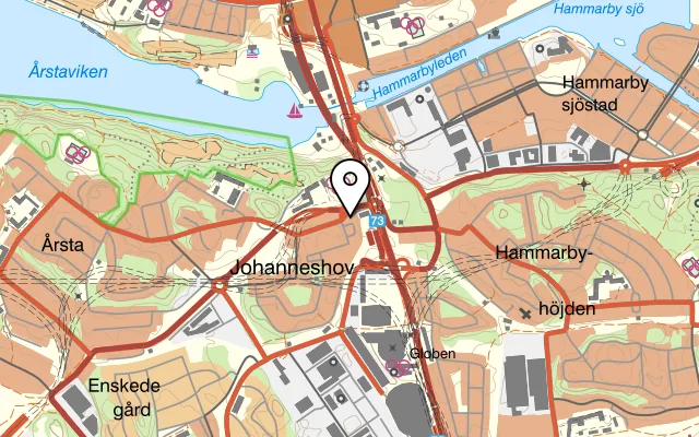Karta som visar Mae Thai Gullmarsplan på Gullmarsplan 1, 121 40 Johanneshov, Sweden