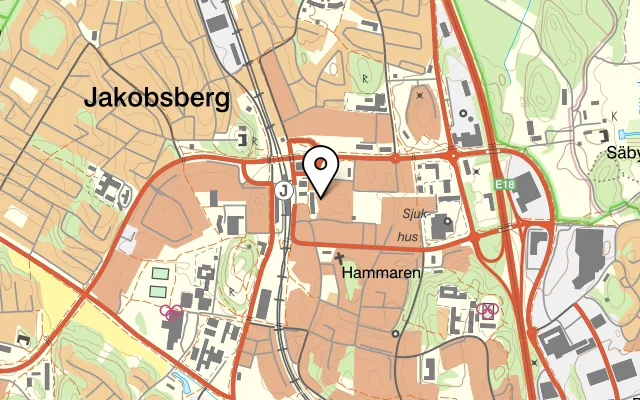 Karta som visar LUX Dining på Riddarplatsen 16, 177 30 Järfälla, Sweden