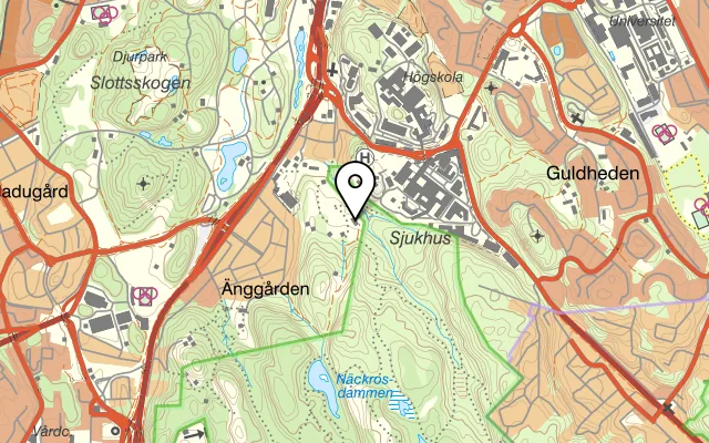 Karta som visar Botaniska Paviljongen på Carl Skottsbergs g 22a, 413 19 Göteborg, Sweden