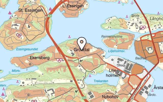 Karta som visar Bengal Spice Restaurang på Sjöbjörnsvägen 11, 117 67 Stockholm, Sweden
