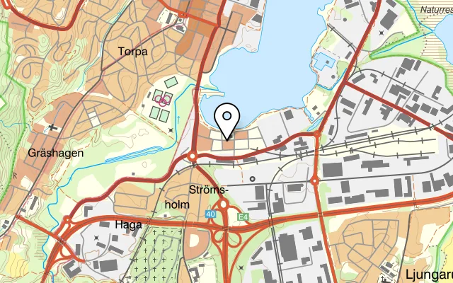Karta som visar Meza Baren Skeppsbron på 