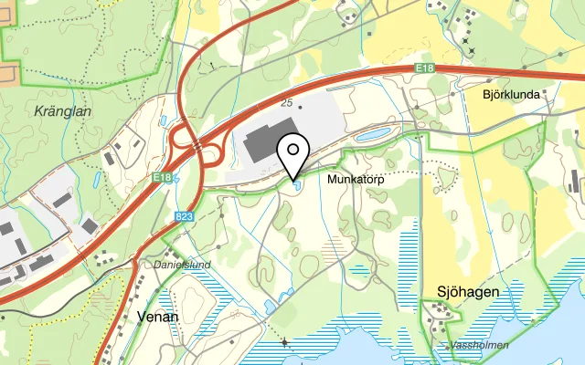 Karta som visar Stora Hjortstorps gård på Venan 413, 703 81 Örebro, Sweden