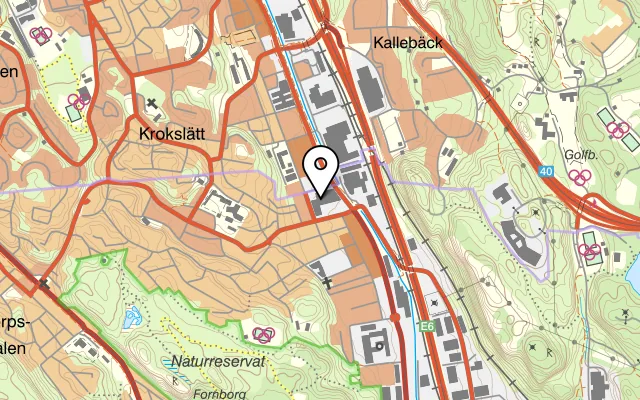 Karta som visar Davids Hörna på Krokslätts Parkgata 4, 431 68 Mölndal, Sweden