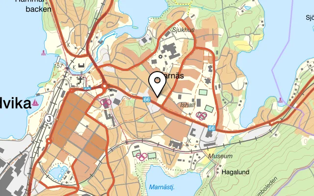 Karta som visar Pizzeria Matiano Ludvika på Ljunghällsvägen 27A, 771 50 Ludvika, Sweden
