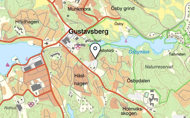 Karta som visar Texas Longhorn Gustavsberg på Grenvägen 5, 134 42 Gustavsberg, Sweden