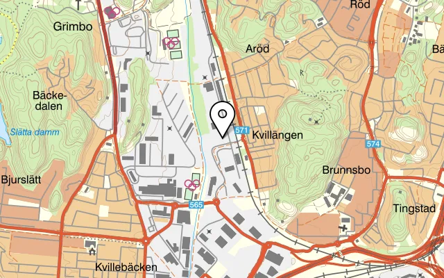 Karta som visar Yummy Ceylon AB Sweden, Gothenburg på Aröds Industriväg 28, 417 05 Göteborg, Sweden