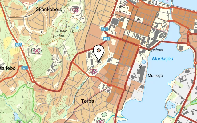 Karta som visar Idas Restaurang på Åsenvägen 11, 553 31 Jönköping, Sweden