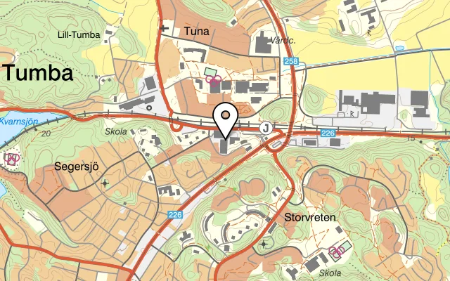Karta som visar Castello Bistro Tumba på Tumba torg 115, 147 30 Tumba, Sweden