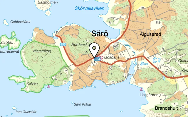Karta som visar Trattoria Stallbacken på Stallbacken 1, 429 43 Särö, Sweden