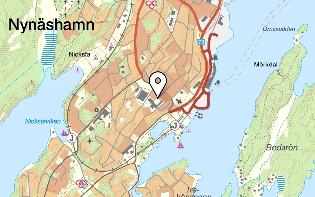 Karta som visar The Chef på Stadshusgränd 6, 149 30 Nynäshamn, Sweden